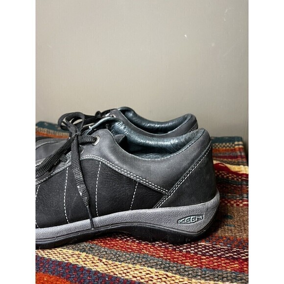 KEEN Women's Black Gray Leather Lace-Up Presidio Oxfords Sneaker Sz 9 - Picture 3 of 8